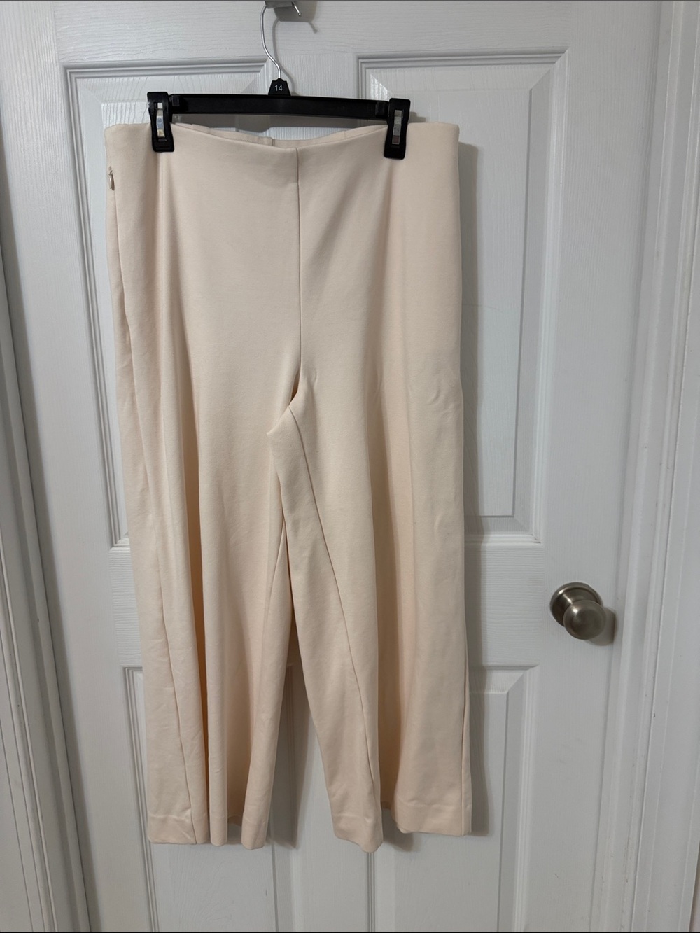 Chico's Cream Wide-Leg Pull-On Pants